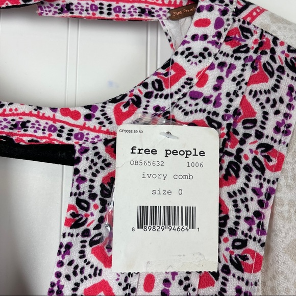 FREE PEOPLE Teagen Boarder Printed Mini Dress - Picture 4 of 6